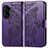 Custodia Portafoglio In Pelle Farfalla Cover con Supporto per Asus ZenFone 10 Viola