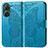 Custodia Portafoglio In Pelle Farfalla Cover con Supporto per Asus Zenfone 9 Blu