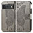 Custodia Portafoglio In Pelle Farfalla Cover con Supporto per Google Pixel 6 Pro 5G Grigio