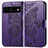 Custodia Portafoglio In Pelle Farfalla Cover con Supporto per Google Pixel 7 Pro 5G Viola