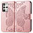 Custodia Portafoglio In Pelle Farfalla Cover con Supporto per HTC U23 5G Oro Rosa