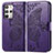 Custodia Portafoglio In Pelle Farfalla Cover con Supporto per HTC U23 5G Viola