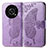 Custodia Portafoglio In Pelle Farfalla Cover con Supporto per Huawei Enjoy 50 Pro Lavanda