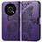 Custodia Portafoglio In Pelle Farfalla Cover con Supporto per Huawei Enjoy 50 Pro Viola