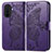 Custodia Portafoglio In Pelle Farfalla Cover con Supporto per Huawei Enjoy 50 Viola