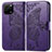 Custodia Portafoglio In Pelle Farfalla Cover con Supporto per Huawei Enjoy 50z Viola