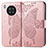 Custodia Portafoglio In Pelle Farfalla Cover con Supporto per Huawei Honor 50 Lite Oro Rosa