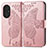 Custodia Portafoglio In Pelle Farfalla Cover con Supporto per Huawei Honor 50 SE 5G Oro Rosa