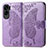 Custodia Portafoglio In Pelle Farfalla Cover con Supporto per Huawei Honor 90 Lite 5G Lavanda