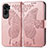 Custodia Portafoglio In Pelle Farfalla Cover con Supporto per Huawei Honor 90 Lite 5G Oro Rosa