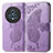 Custodia Portafoglio In Pelle Farfalla Cover con Supporto per Huawei Honor Magic5 5G Lavanda