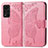 Custodia Portafoglio In Pelle Farfalla Cover con Supporto per Huawei Honor V40 5G Rosa Caldo