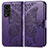 Custodia Portafoglio In Pelle Farfalla Cover con Supporto per Huawei Honor V40 5G Viola