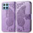 Custodia Portafoglio In Pelle Farfalla Cover con Supporto per Huawei Honor X6 5G Lavanda