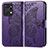 Custodia Portafoglio In Pelle Farfalla Cover con Supporto per Huawei Honor X7a Viola