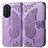 Custodia Portafoglio In Pelle Farfalla Cover con Supporto per Huawei Nova 10 Lavanda