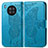 Custodia Portafoglio In Pelle Farfalla Cover con Supporto per Huawei Nova 8i Blu