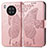 Custodia Portafoglio In Pelle Farfalla Cover con Supporto per Huawei Nova 8i Oro Rosa
