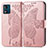 Custodia Portafoglio In Pelle Farfalla Cover con Supporto per Motorola Moto E13 Oro Rosa