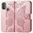 Custodia Portafoglio In Pelle Farfalla Cover con Supporto per Motorola Moto E40 Rosa