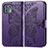 Custodia Portafoglio In Pelle Farfalla Cover con Supporto per Motorola Moto Edge 20 Lite 5G Viola