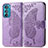 Custodia Portafoglio In Pelle Farfalla Cover con Supporto per Motorola Moto Edge 30 5G Lavanda