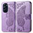 Custodia Portafoglio In Pelle Farfalla Cover con Supporto per Motorola Moto Edge 30 Pro 5G Lavanda