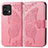 Custodia Portafoglio In Pelle Farfalla Cover con Supporto per Motorola Moto Edge 40 Pro 5G Rosa Caldo