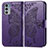 Custodia Portafoglio In Pelle Farfalla Cover con Supporto per Motorola Moto Edge Lite 5G Viola