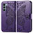 Custodia Portafoglio In Pelle Farfalla Cover con Supporto per Motorola Moto Edge S30 5G Viola