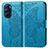Custodia Portafoglio In Pelle Farfalla Cover con Supporto per Motorola Moto Edge X30 5G Blu