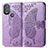 Custodia Portafoglio In Pelle Farfalla Cover con Supporto per Motorola Moto G Play (2023) Lavanda