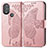 Custodia Portafoglio In Pelle Farfalla Cover con Supporto per Motorola Moto G Play (2023) Rosa