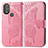 Custodia Portafoglio In Pelle Farfalla Cover con Supporto per Motorola Moto G Play (2023) Rosa Caldo