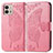 Custodia Portafoglio In Pelle Farfalla Cover con Supporto per Motorola Moto G Stylus (2023) 4G Rosa Caldo