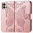 Custodia Portafoglio In Pelle Farfalla Cover con Supporto per Motorola Moto G Stylus (2023) 5G Oro Rosa