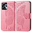 Custodia Portafoglio In Pelle Farfalla Cover con Supporto per Motorola Moto G13 Rosa Caldo