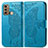 Custodia Portafoglio In Pelle Farfalla Cover con Supporto per Motorola Moto G40 Fusion Blu