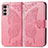 Custodia Portafoglio In Pelle Farfalla Cover con Supporto per Motorola Moto G42 Rosa Caldo