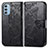 Custodia Portafoglio In Pelle Farfalla Cover con Supporto per Motorola Moto G51 5G Nero