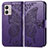 Custodia Portafoglio In Pelle Farfalla Cover con Supporto per Motorola Moto G53 5G Viola