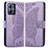 Custodia Portafoglio In Pelle Farfalla Cover con Supporto per Motorola Moto G54 5G Lavanda