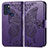 Custodia Portafoglio In Pelle Farfalla Cover con Supporto per Motorola Moto G60s Viola