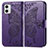 Custodia Portafoglio In Pelle Farfalla Cover con Supporto per Motorola Moto G73 5G Viola