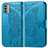 Custodia Portafoglio In Pelle Farfalla Cover con Supporto per Nokia G22 Blu