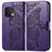 Custodia Portafoglio In Pelle Farfalla Cover con Supporto per OnePlus 10 Pro 5G Viola