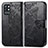 Custodia Portafoglio In Pelle Farfalla Cover con Supporto per OnePlus 9R 5G Nero