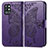 Custodia Portafoglio In Pelle Farfalla Cover con Supporto per OnePlus 9R 5G Viola