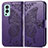 Custodia Portafoglio In Pelle Farfalla Cover con Supporto per OnePlus Nord 2 5G Viola