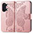 Custodia Portafoglio In Pelle Farfalla Cover con Supporto per OnePlus Nord 3 5G Oro Rosa